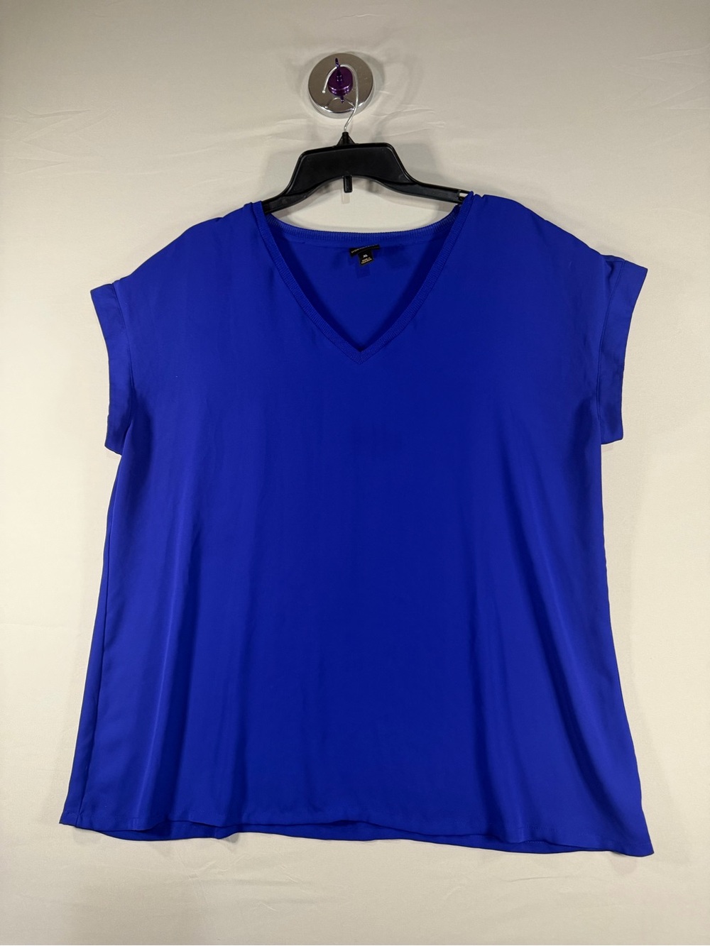 Worthington V-Neck Short Sleeve Tunic - Royal Blue